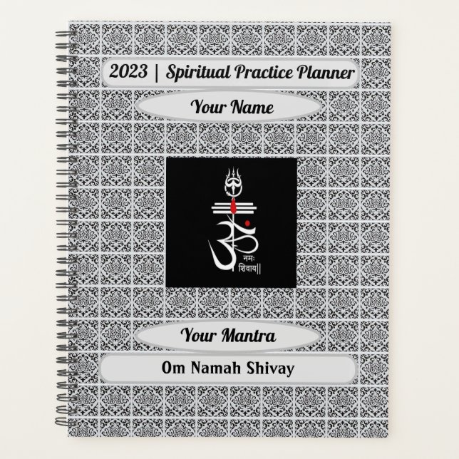 Agenda Shivay Om Namah Personalizado (Frente)