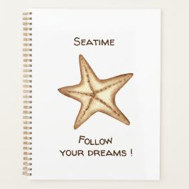 Agenda Siga seus sonhos aquarela Seatime Estrela do Mar
