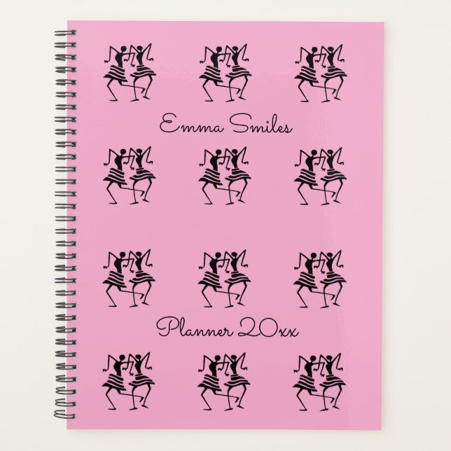Agenda Silhouette African Art Celebration Dance Pink (Frente)