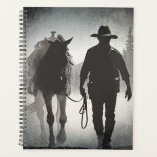 Agenda Silhouette Horse Cowboy
