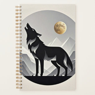 Agenda Silhualista de lobo-fedorento cinza-preto