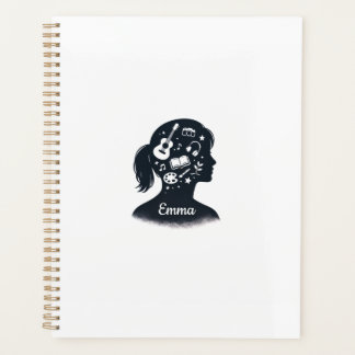 Agenda Silhueta da Mente Criativa | Arte Personalizada 