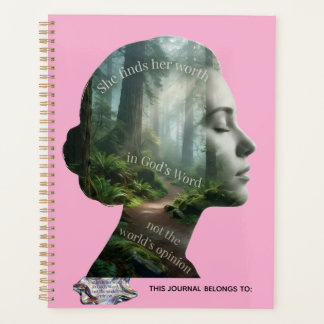 Agenda Silhueta Rosa Fofa no Design da Fé Cristã