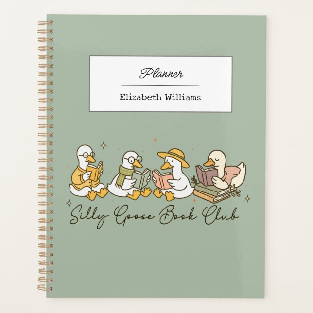 Agenda Silly Goose Book Club Cute Goose-Themed Daily  (Frente)