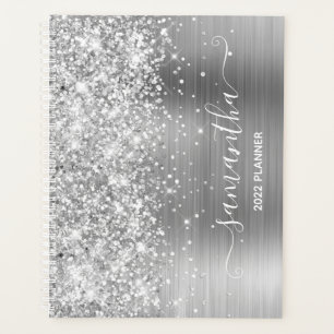 Agenda Silver Glitter e Foil Girly Signature