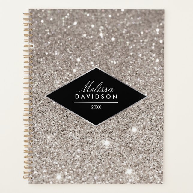 Agenda Silver Glitter e Livro de Compromissos Glamor (Frente)