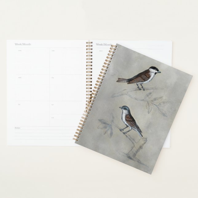 Agenda Silvered Aviary | Um Par De Aves (Exibição)