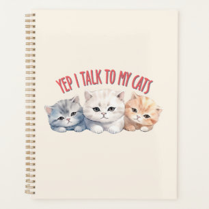Agenda Sim, falo com os meus gatos - Design de Trio Gato