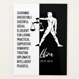 Agenda Símbolo branco libra, preto e branco