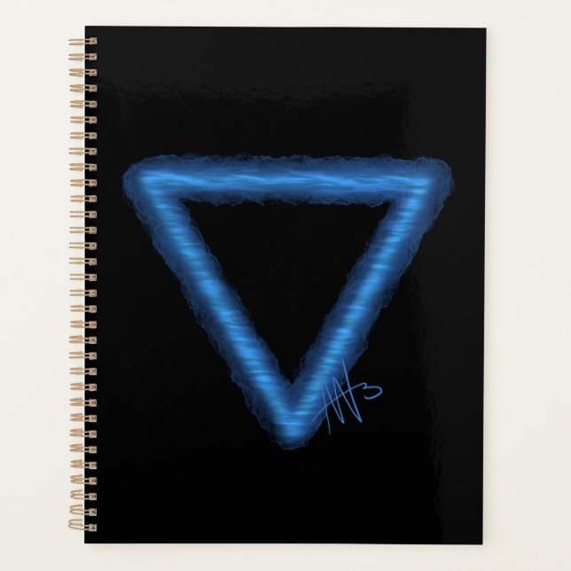 Agenda Símbolo de Alquimia de Elemento de Água ondulada (Frente)