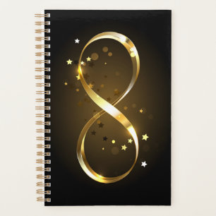 Agenda Símbolo Infinity do ouro