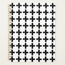 Agenda Símbolo matemático preto e branco "Plus" - Lino Cu