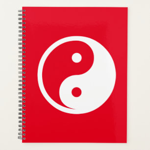 Agenda Símbolo Yin Yang - desenho de tatuagem sólido 2