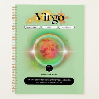 Agenda Símbolo Zodiano Moderno Virgo Citação Elemento da