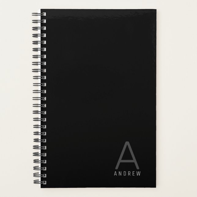 Agenda Simple Classic Modern Personalized Name Planner (Frente)