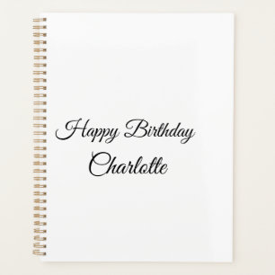 Agenda SIMPLE MINIMAL.CUTE ADICIONE NOME BEBÊ feliz anive