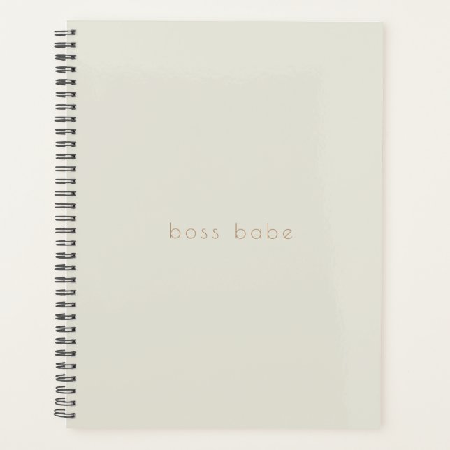 Agenda Simple Modern Beige 2024 Planner Chefe Babe (Frente)