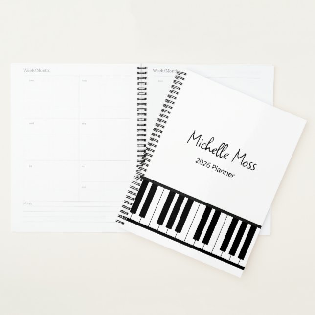 Agenda Simple Piano Pianist Music Teacher  (Exibição)