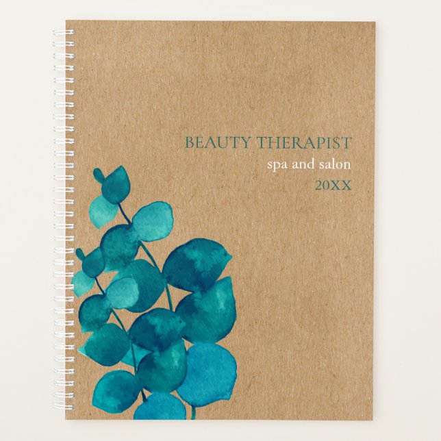 Agenda Simples Aquarela Eucalyptus Deixa Russo (Frente)