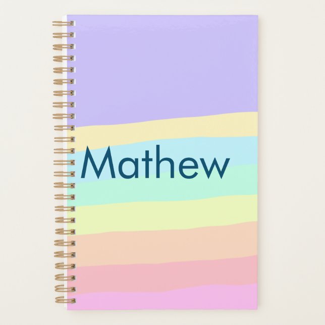 Agenda simples letra inicial monograma adicionar sua letr (Frente)