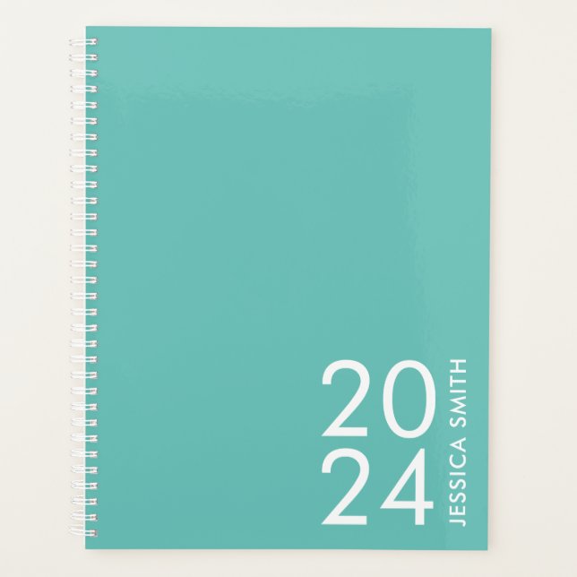 Agenda Simples menta moderna personalizada (Frente)