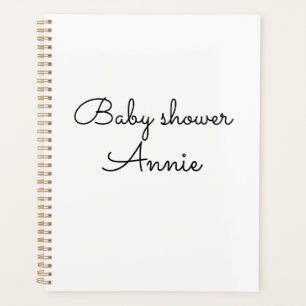 Agenda simples mínimo adicione o nome do texto baby showe
