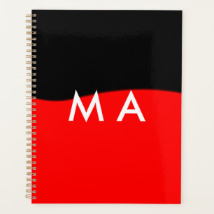 Agenda Simples monograma adicione seu nome com letra míni