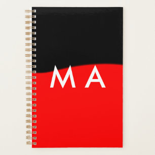 Agenda Simples monograma adicione seu nome com letra míni