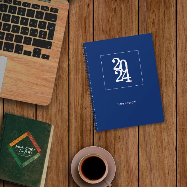 Agenda Simples Planeador Real Azul Elegante (Criador carregado)