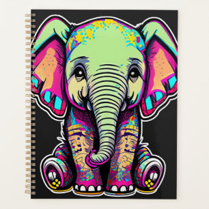 Agenda Simulação digital do lindo bebê elefante