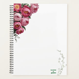 Agenda Sinal de Boas-Vindas de Casamento Floral Rosa Eleg