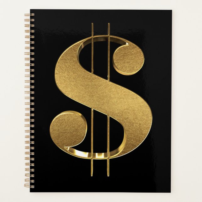 Agenda Sinal de Dólar Dourado (Frente)
