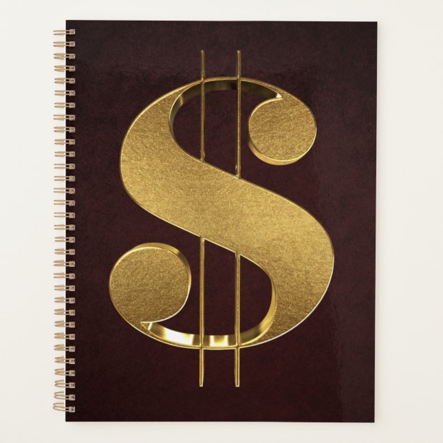 Agenda Sinal de Dólar Dourado (Frente)