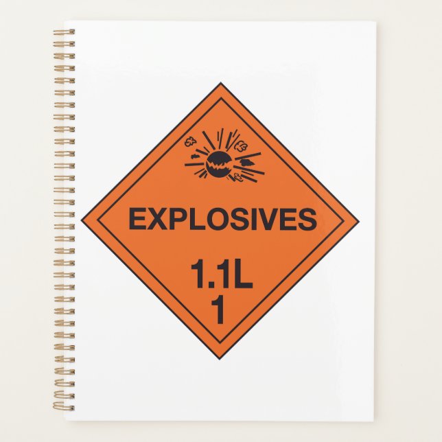 Agenda Sinal de perigo de explosivos Classe 1.1L (Frente)