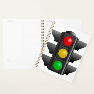 Agenda Sinal de Trânsito Luz Vermelha Amarela Verde