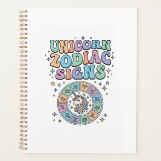 Agenda Sinal Zodíaco Unicórnio Desenho Vetorial Kawaii_1