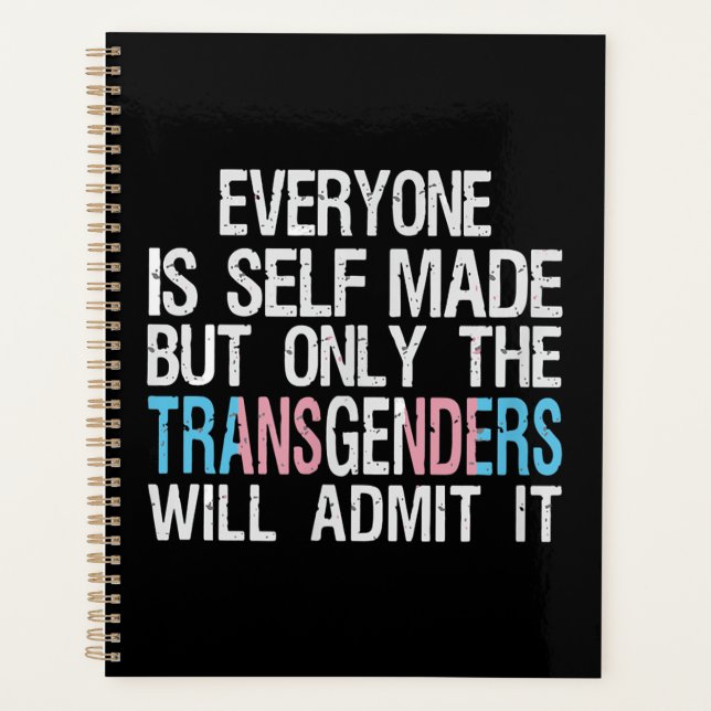 Agenda Sinalizador de Transgênero LGBT Trans Autocriado F (Frente)