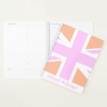Agenda Sinalizador/Tomada de União Rosa e Laranja do Rein<br><div class="desc">NewParkLane - Planeador Personalizado, com a bandeira britânica - bandeira da União - a cor-de-rosa e laranja. Fácil de personalizar no Zazzle com seu próprio texto para um design personalizado. Todo estilo de texto, cores, tamanhos podem ser modificados para ajustado das suas necessidades. Verifique se há itens correspondentes nesta coleção....</div>