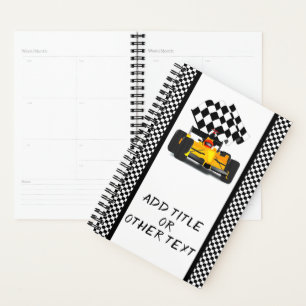 Agenda Sinalizador Verificado de Carro Race Amarelo