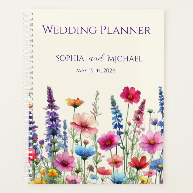Agenda Sinfonia De Flores Selvagens - Planner De Casament (Frente)