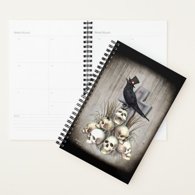 Agenda Sir Raven Skully Gothic Planner (Exibição)