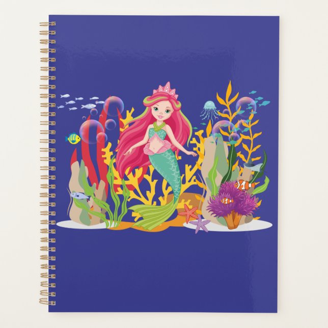 Agenda Siren Oceano: Cabelo Vermelho Longo (Frente)