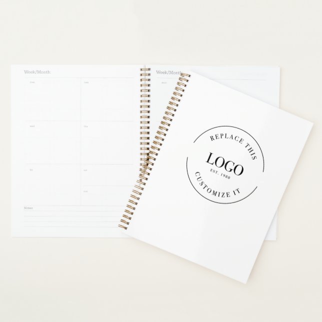 Agenda Site do logotipo simples de empresa personalizado  (Exibição)