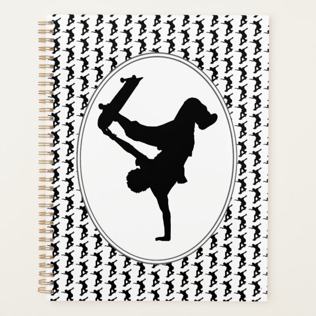 Agenda Skateboarder Skateboard Silhouette (Frente)