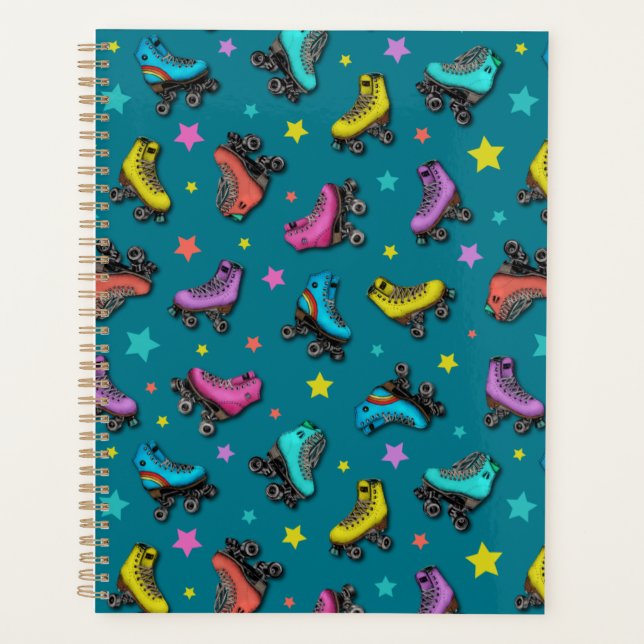 Agenda Skates e estrelas do cilindro retro (Frente)
