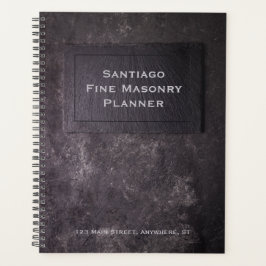 Agenda Slate e pedra personalizados