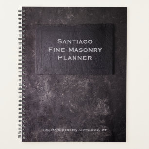 Agenda Slate e pedra personalizados