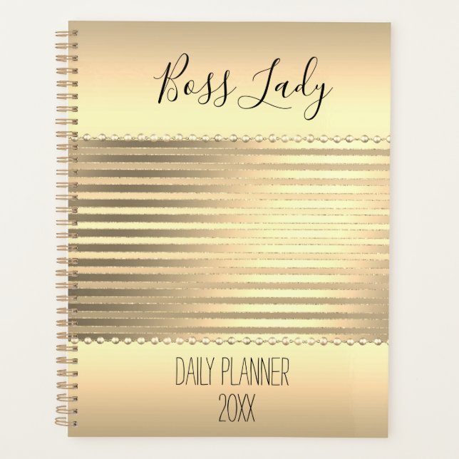 Agenda Sleek Dourado Boss Lady (Frente)