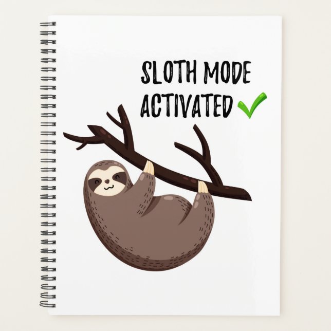 Agenda Sloth Says | Modo Leve Ativado (Frente)