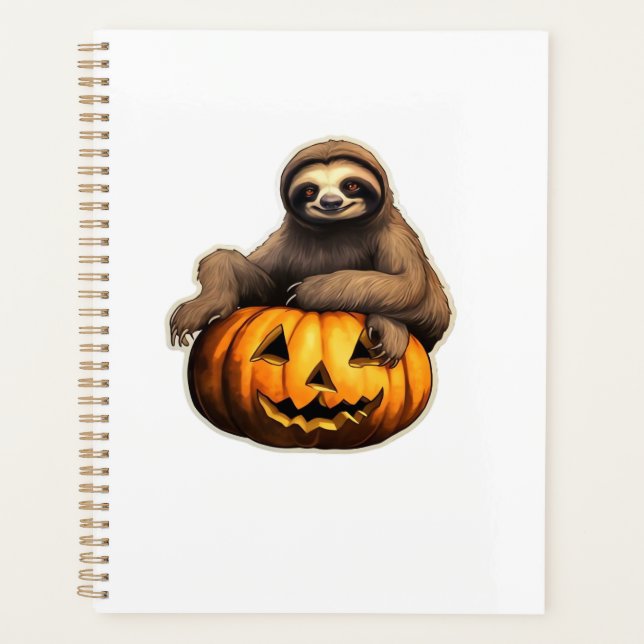 Agenda Sloth themed halloween Oversized T-Shirt (Frente)